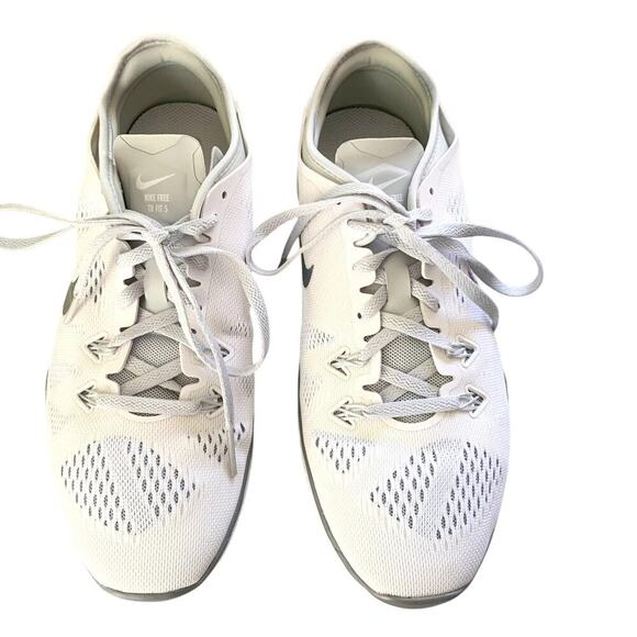 Like New Nike Free White TR Fit 5 Athletic Training Shoes Sneakers Size 8 - Picture 3 of 13